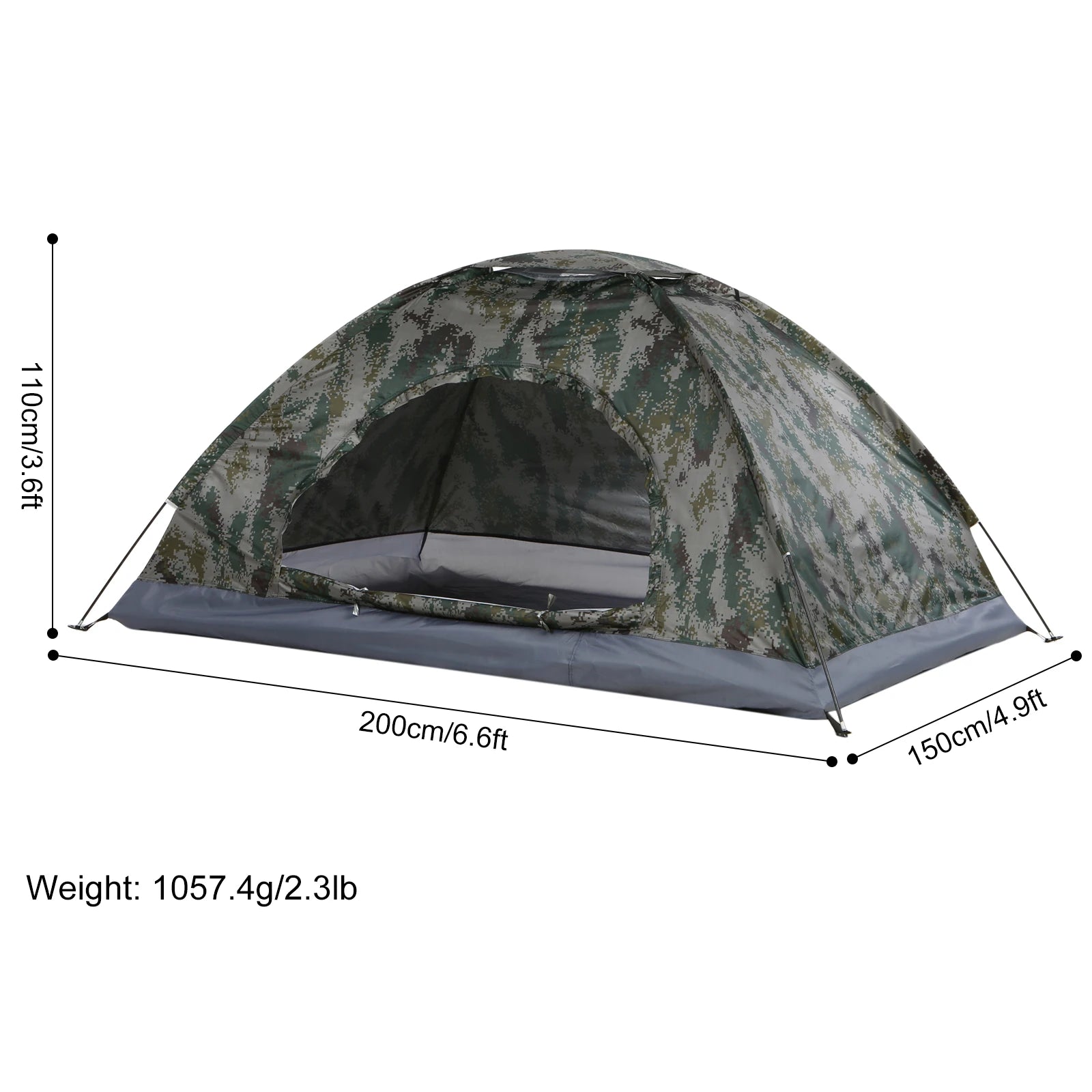 TOMSHOO 2-Person Summer Camping Tent – Lightweight Outdoor Trekking Shelter
