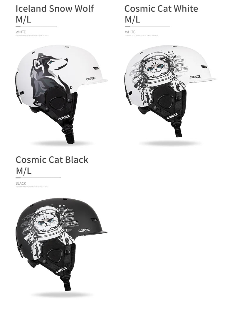 Cartoon Half-Cover Ski Helmet – Anti-Impact Sports Helmet for Adults & Kids