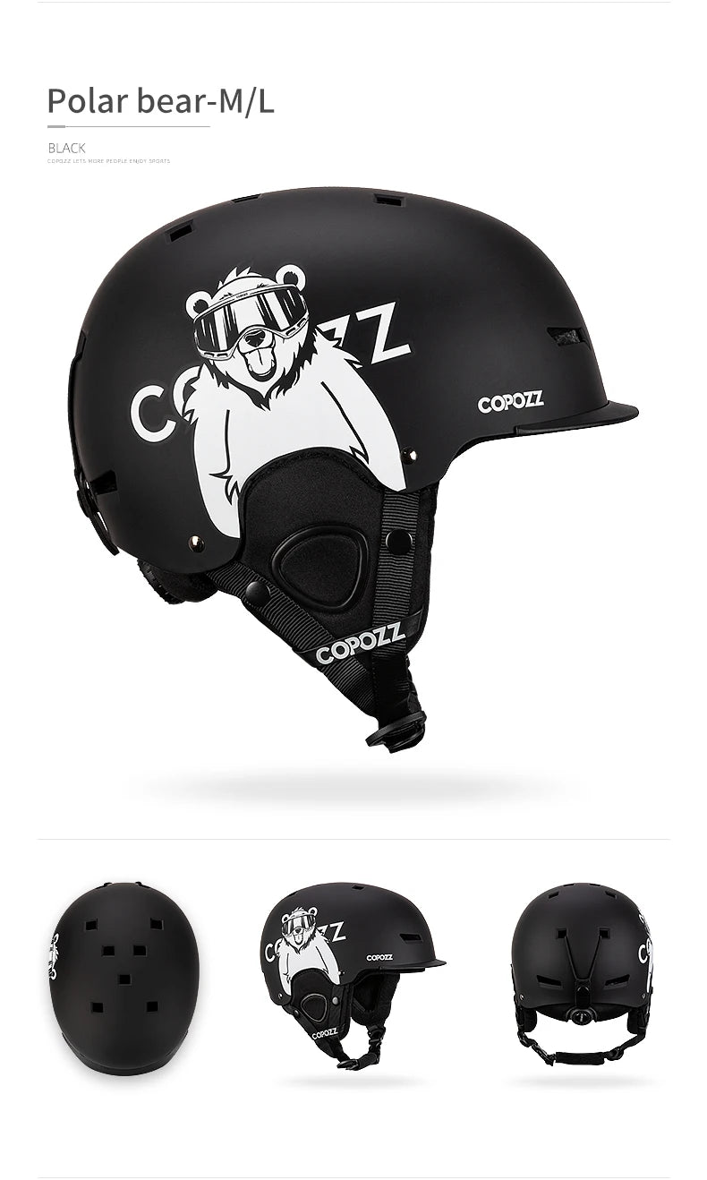 Cartoon Half-Cover Ski Helmet – Anti-Impact Sports Helmet for Adults & Kids