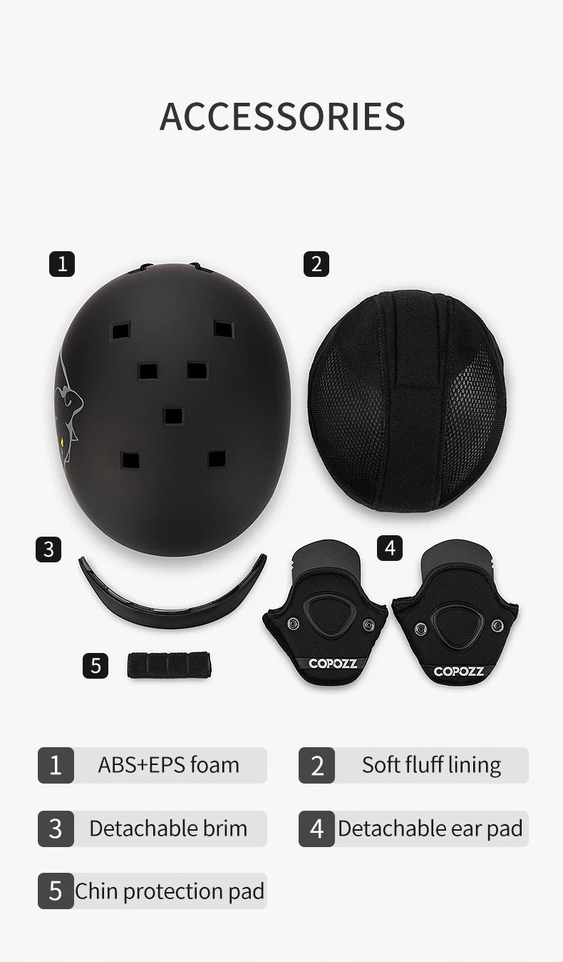Cartoon Half-Cover Ski Helmet – Anti-Impact Sports Helmet for Adults & Kids