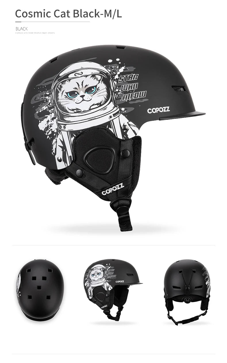 Cartoon Half-Cover Ski Helmet – Anti-Impact Sports Helmet for Adults & Kids