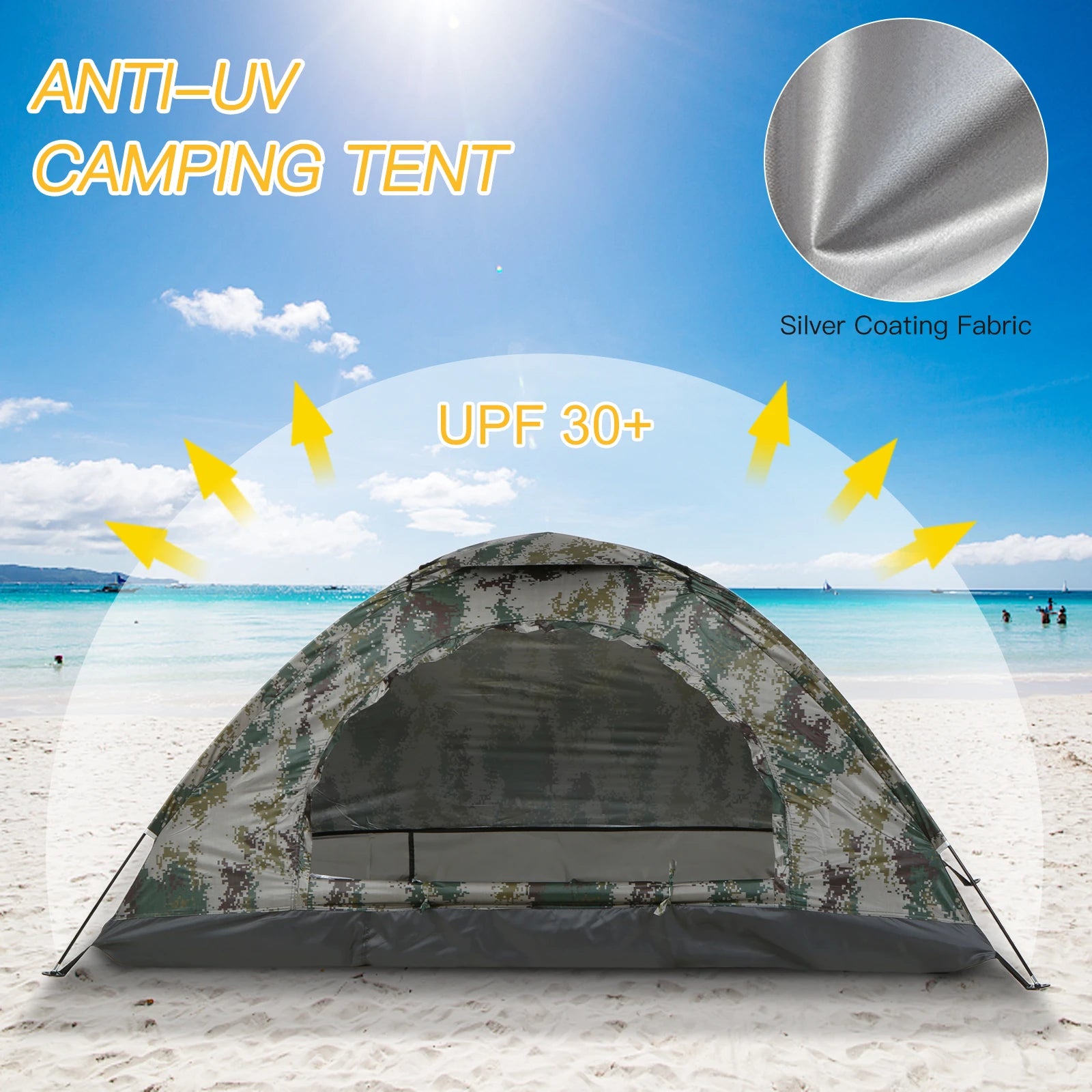 TOMSHOO 2-Person Summer Camping Tent – Lightweight Outdoor Trekking Shelter