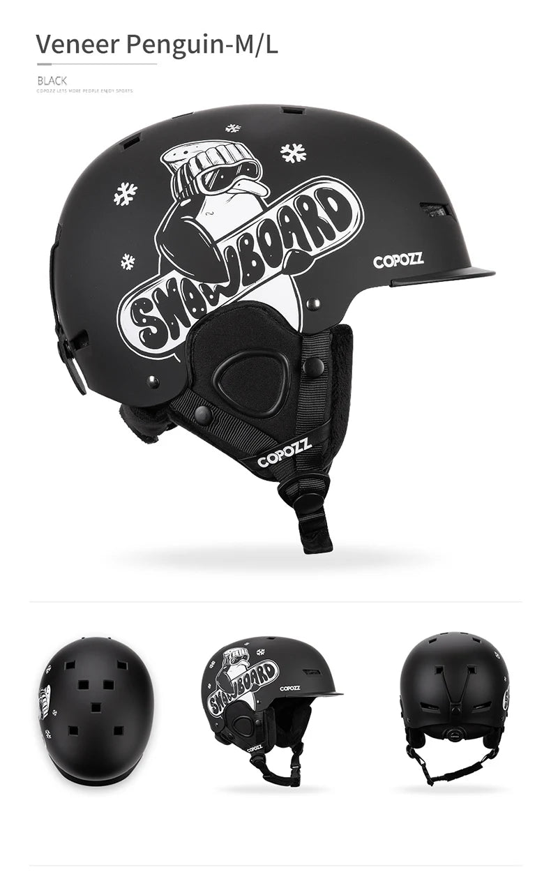 Cartoon Half-Cover Ski Helmet – Anti-Impact Sports Helmet for Adults & Kids