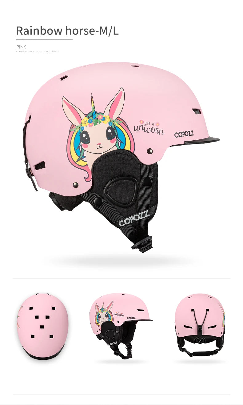 Cartoon Half-Cover Ski Helmet – Anti-Impact Sports Helmet for Adults & Kids