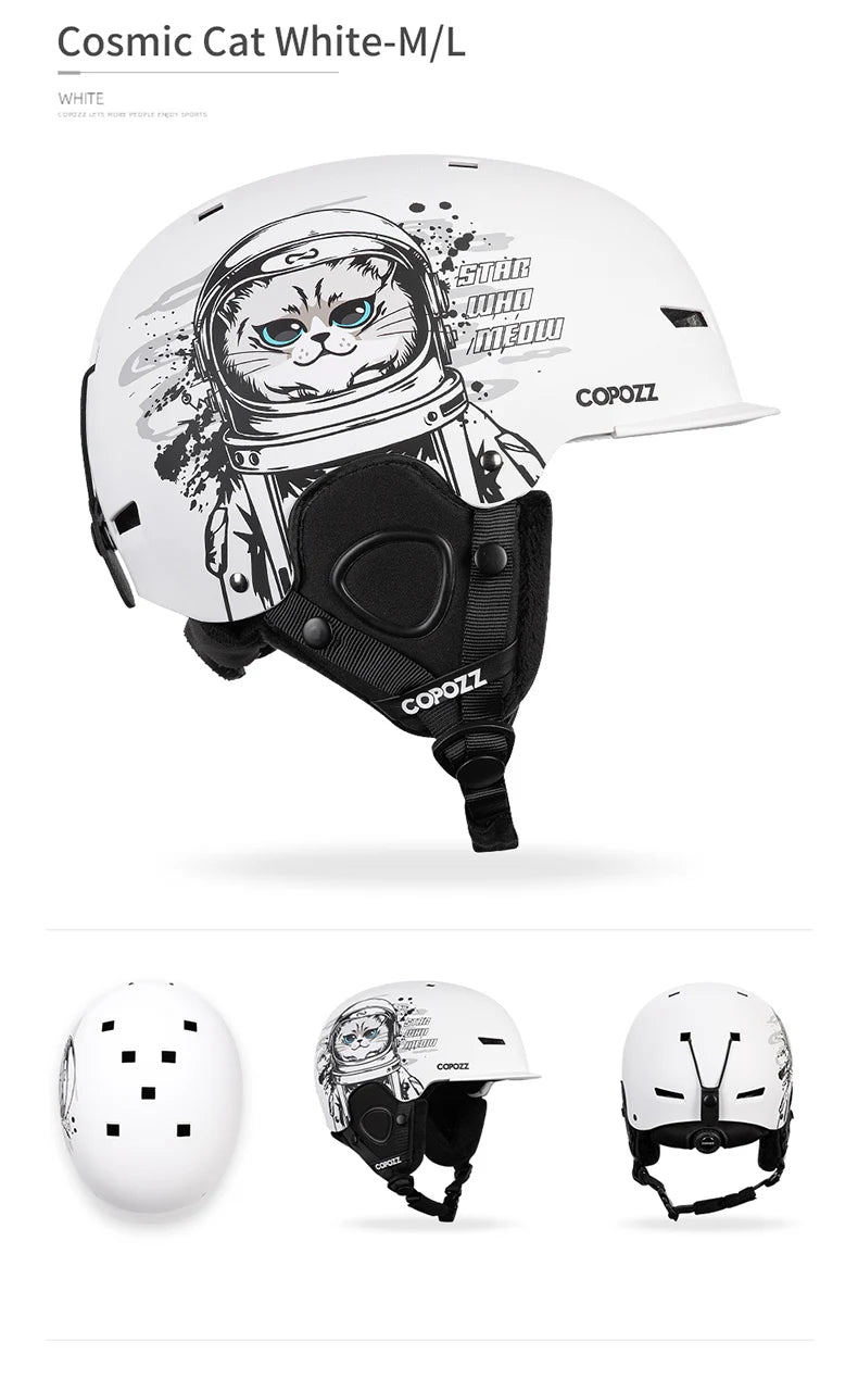 Cartoon Half-Cover Ski Helmet – Anti-Impact Sports Helmet for Adults & Kids