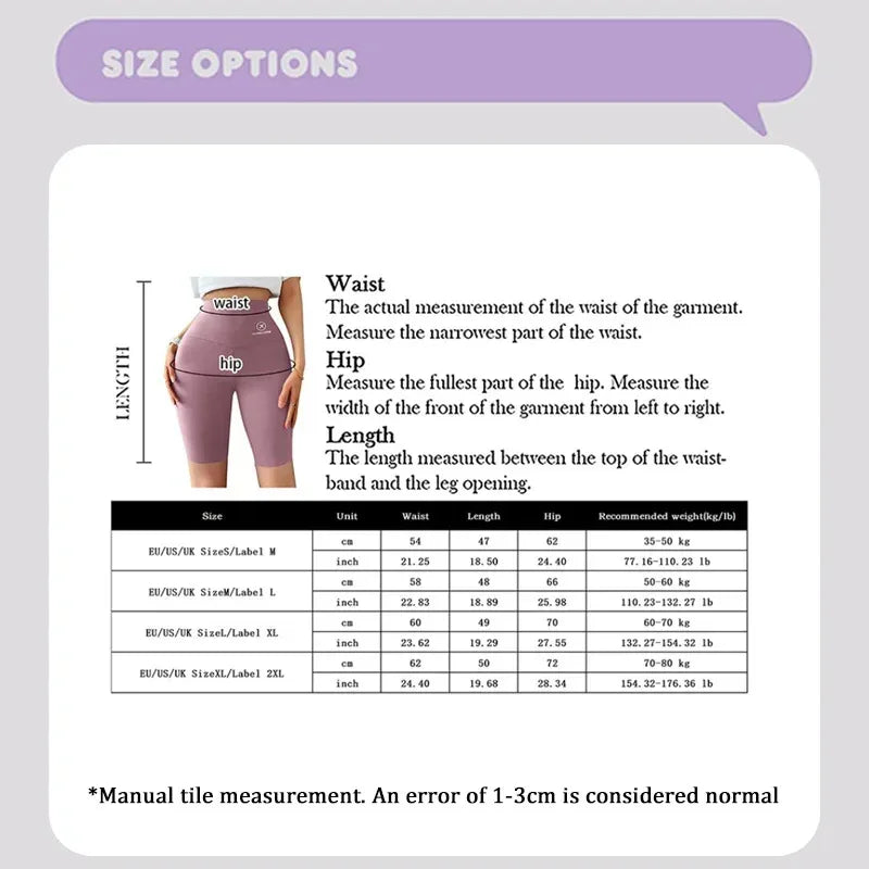 Women’s High-Waist Sports Shorts – Cycling, Jogging & Gym