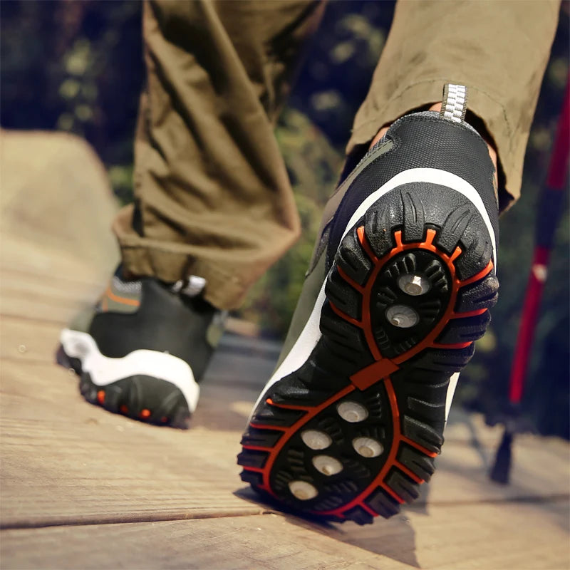 Men’s Leather Casual Sneakers – Lightweight Walking Shoes