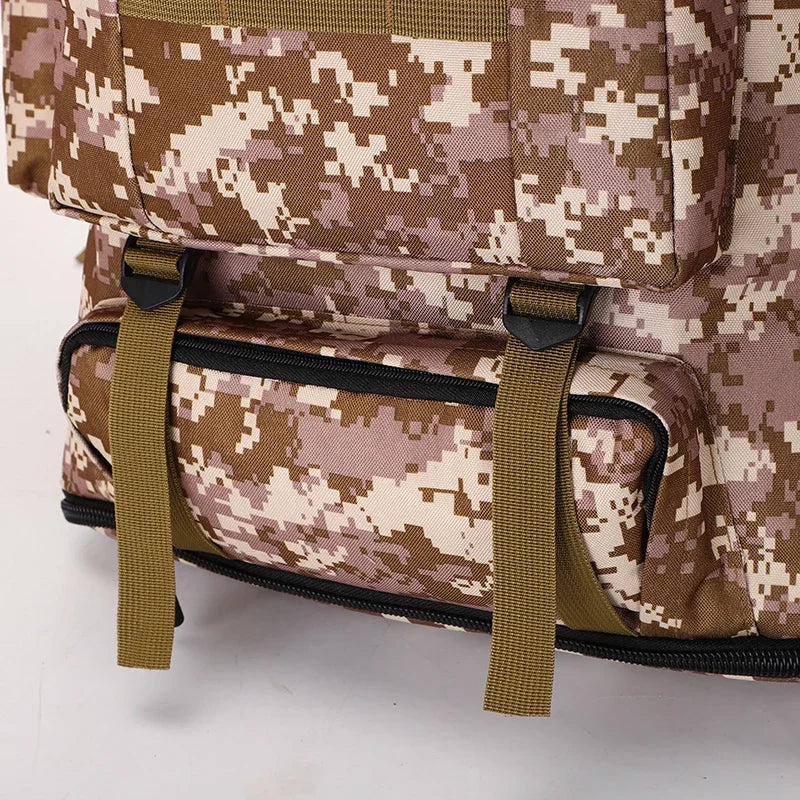 80L/100L Tactical Mountaineering Backpack – Large Outdoor Hiking & Camping Bag