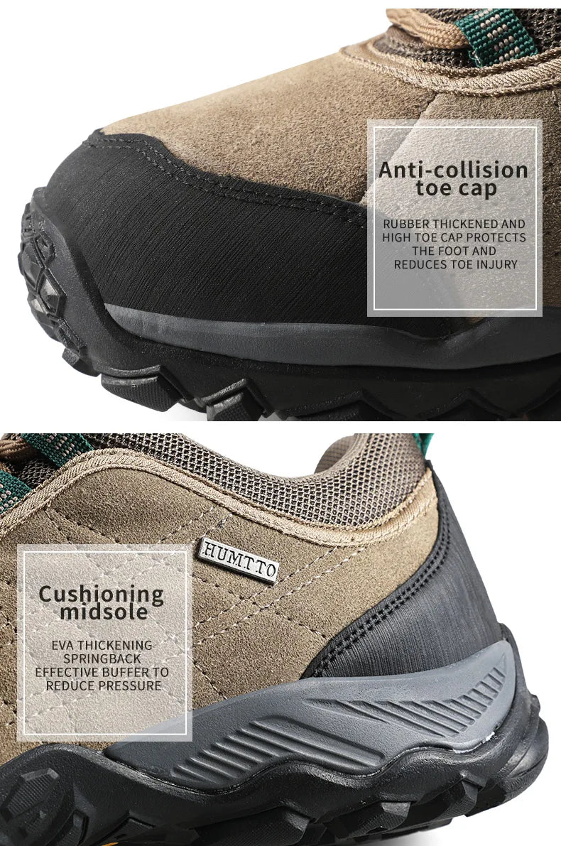 Men’s Luxury Leather Hiking & Trekking Shoes – Winter Outdoor Sneakers