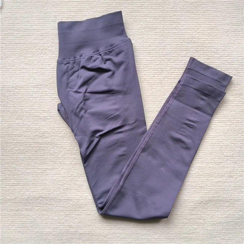 Seamless High-Elastic Yoga Leggings – Butt-Lifting Fitness Tights