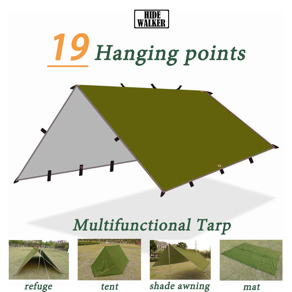 Waterproof Tent Tarp – Lightweight Outdoor Camping Sun Shelter