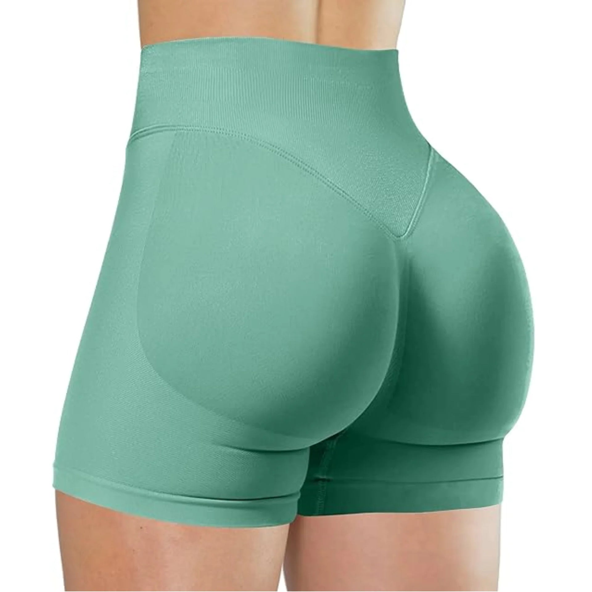 High-Waist Summer Yoga Shorts – Solid Color Fitness Leggings