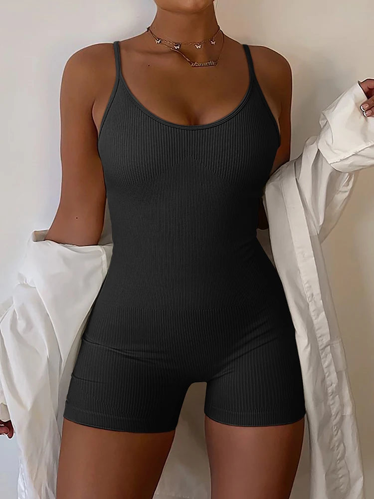 Seamless High-Waist Women’s Yoga Jumpsuit – Fitness Sports Set