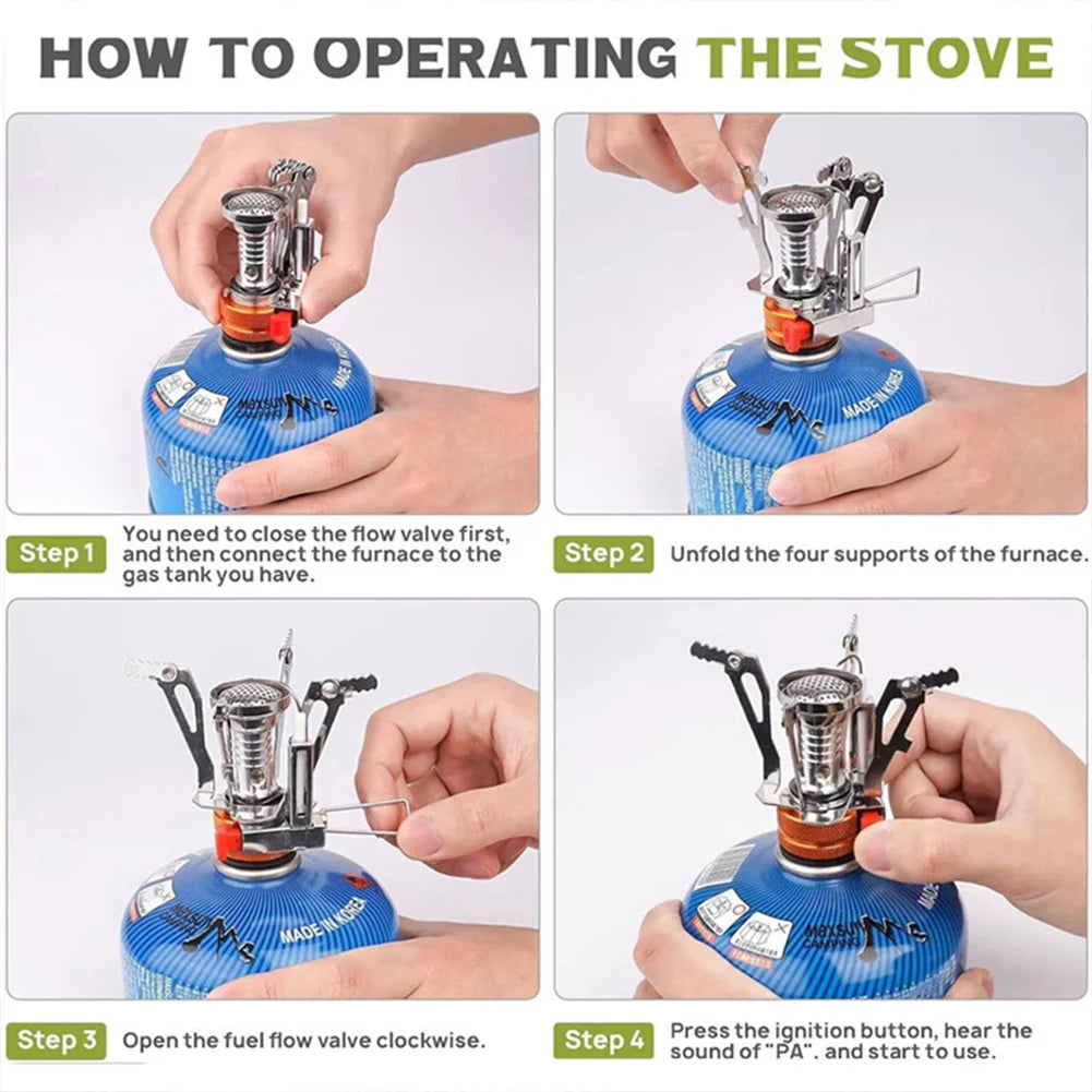 Camping Cookware Mess Kit – Portable Mini Stove & Tableware Set
