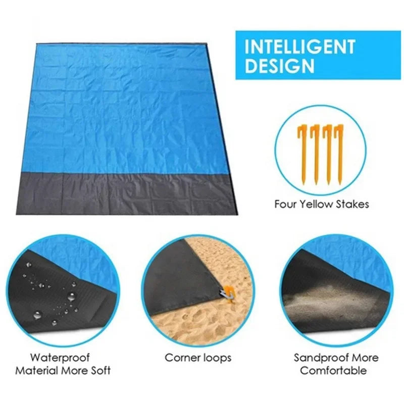 Waterproof Folding Beach & Picnic Mat – Lightweight Outdoor Blanket