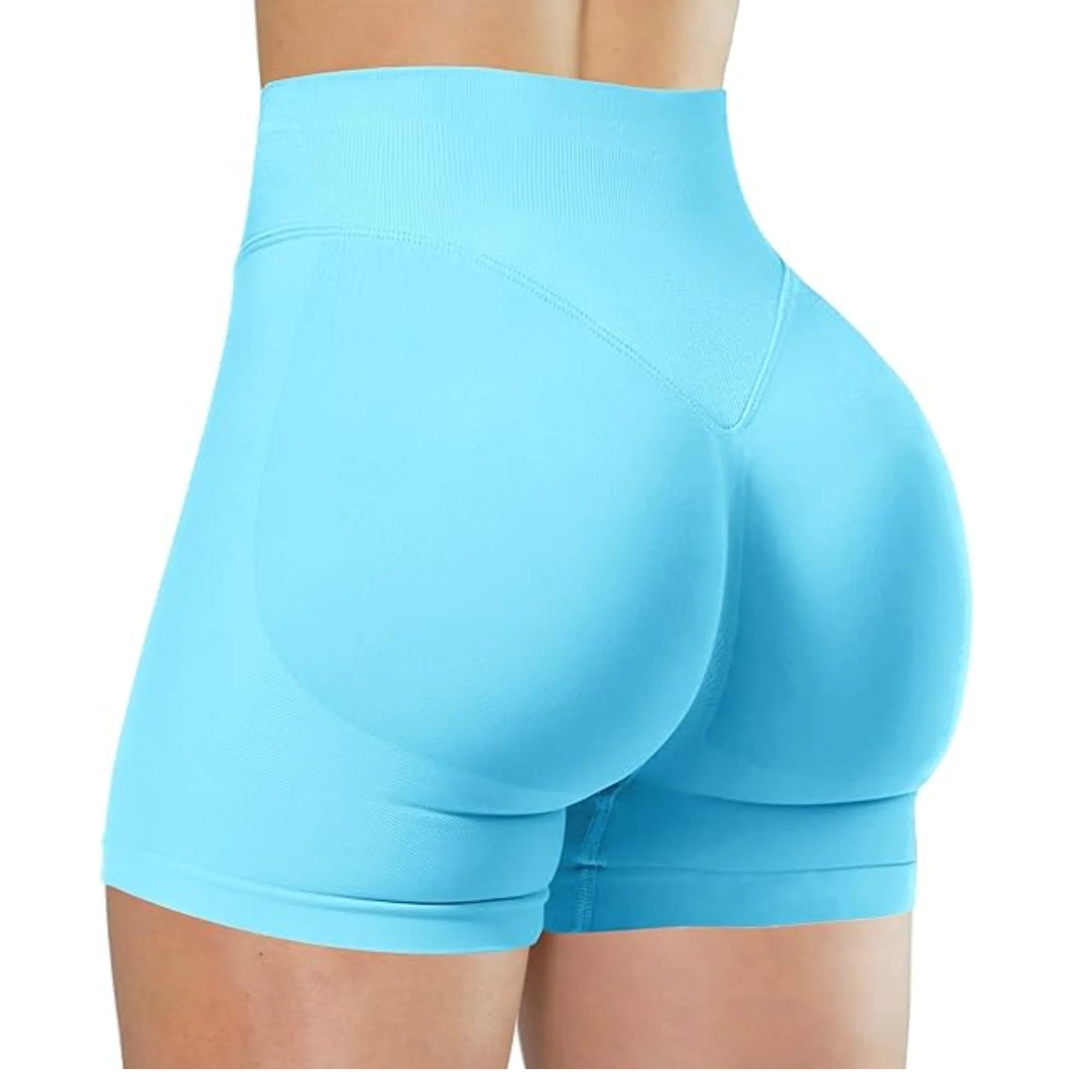 High-Waist Summer Yoga Shorts – Solid Color Fitness Leggings