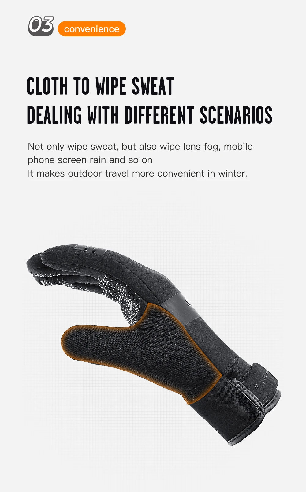 3M Black Winter Gloves – Waterproof & Touchscreen Outdoor Sports Gloves