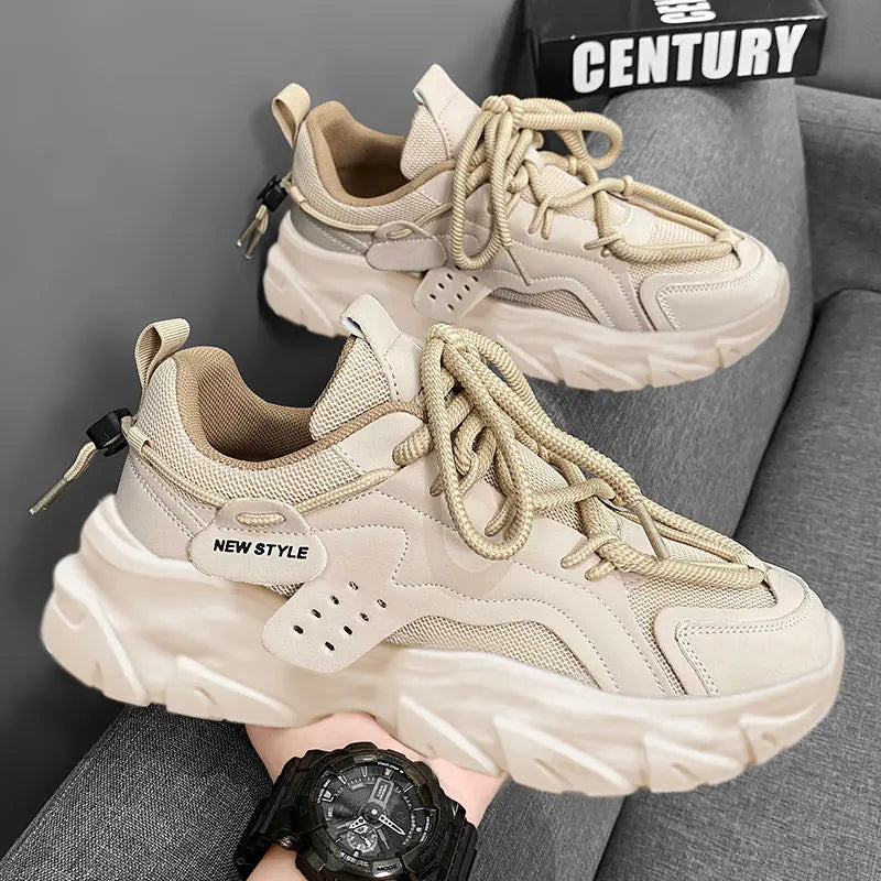 Men’s Breathable Thick-Soled Sneakers – Comfortable Casual & Running Shoes