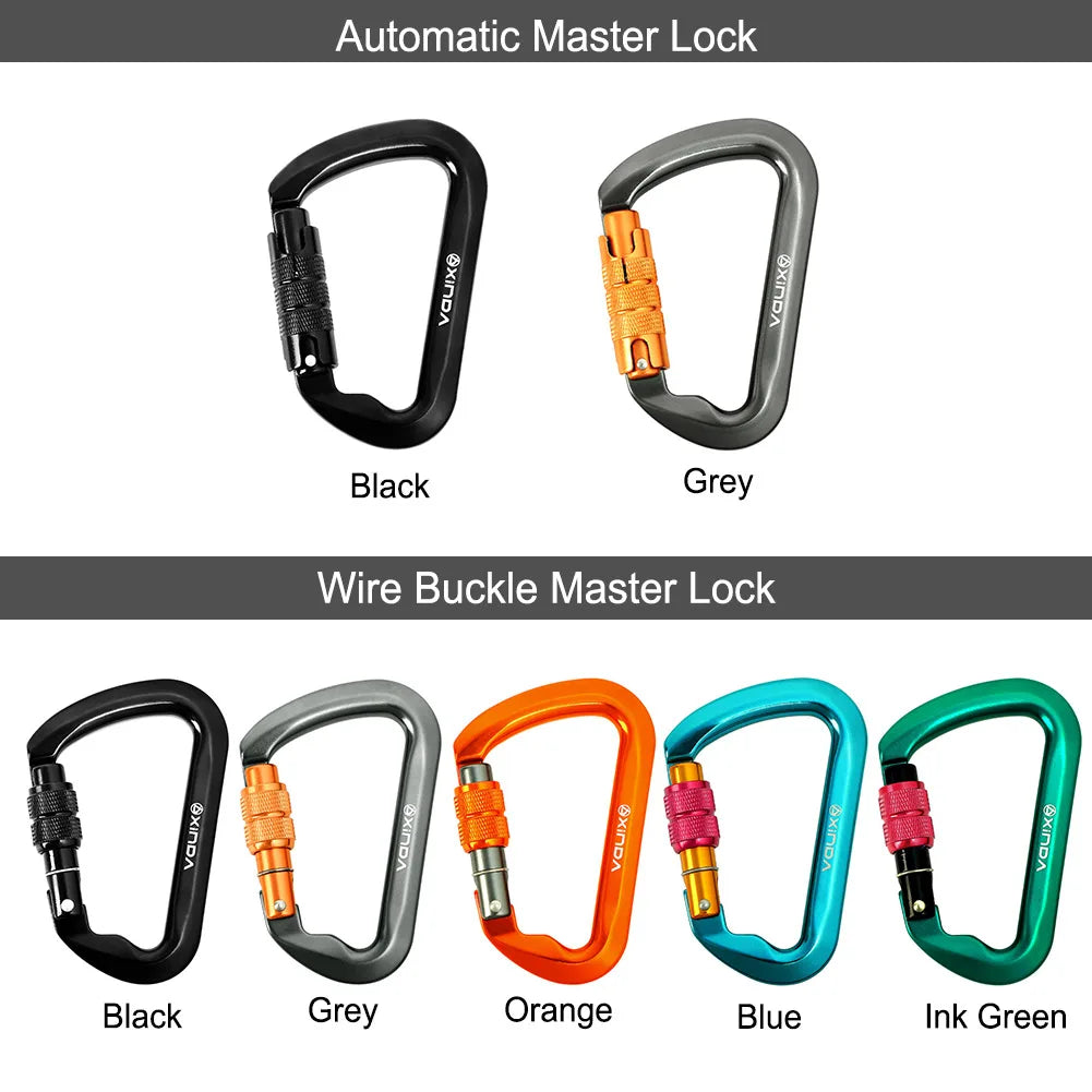 30kN Locking Carabiner – Heavy-Duty D-Shaped Climbing Carabiner