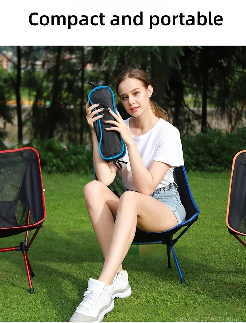 Ultra-Light Foldable Outdoor Chair – Aluminum Alloy Moon Chair