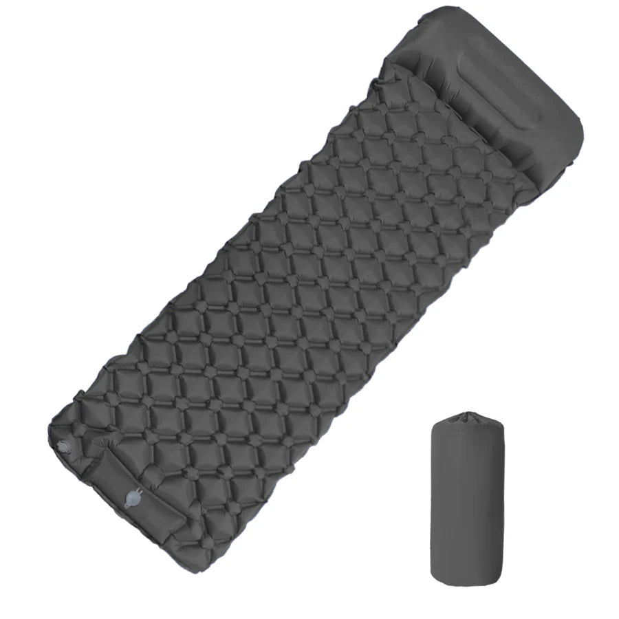 Inflatable Camping Mattress with Pillow – Ultralight Sleeping Pad