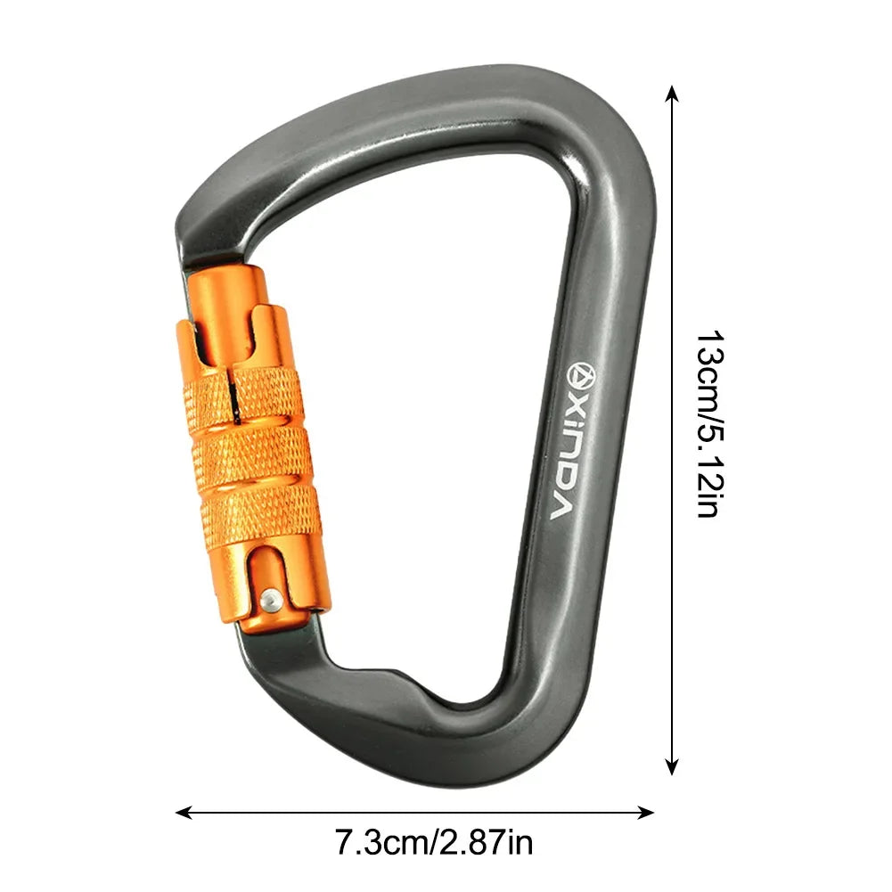 30kN Locking Carabiner – Heavy-Duty D-Shaped Climbing Carabiner