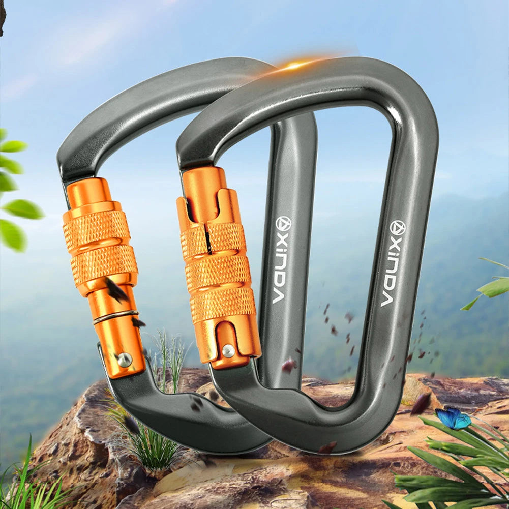 30kN Locking Carabiner – Heavy-Duty D-Shaped Climbing Carabiner