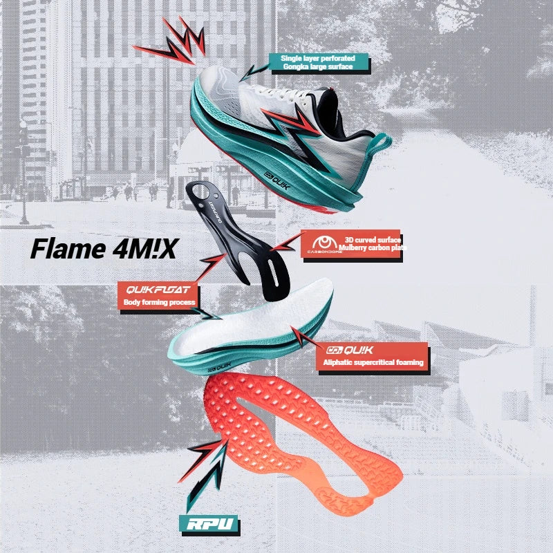 Flame 4.0 MIX Men’s Running Shoes – Carbon Plate Racing Sneakers