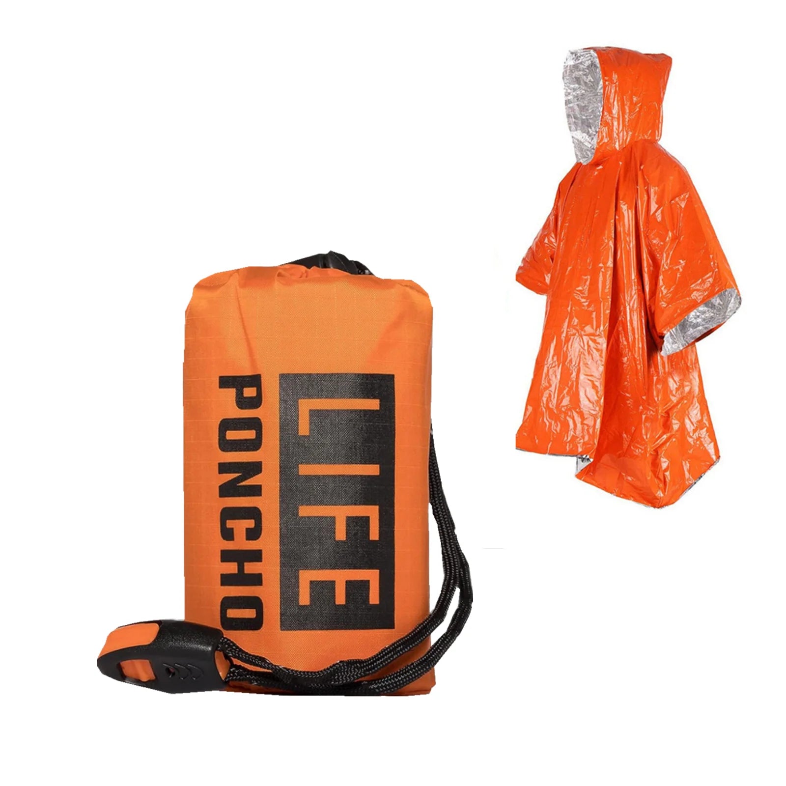 Emergency Survival Poncho – Waterproof Thermal Space Blanket