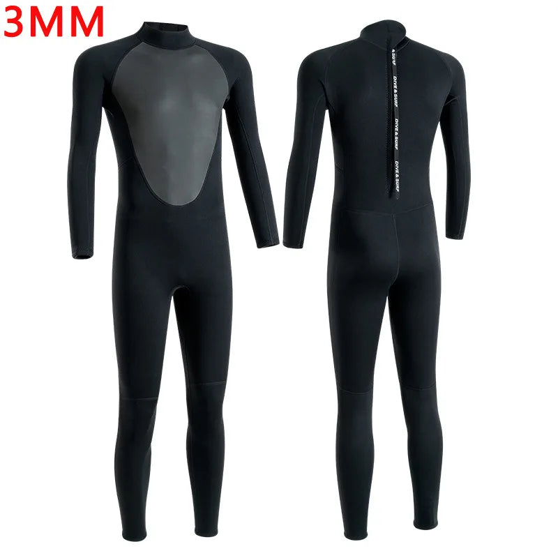 3mm Neoprene Wetsuit – Men’s Full Diving & Surfing Suit