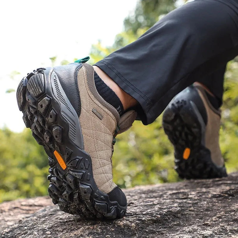 Men’s Luxury Leather Hiking & Trekking Shoes – Winter Outdoor Sneakers