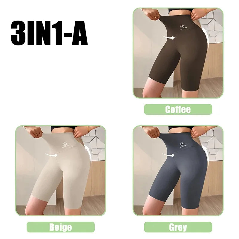 Women’s High-Waist Sports Shorts – Cycling, Jogging & Gym