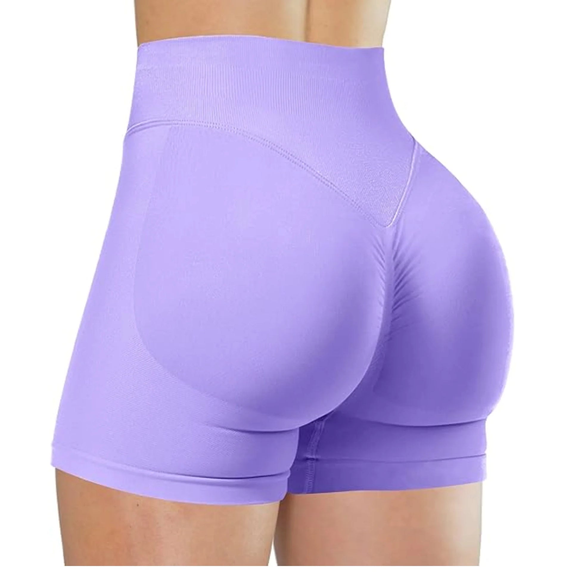 High-Waist Summer Yoga Shorts – Solid Color Fitness Leggings