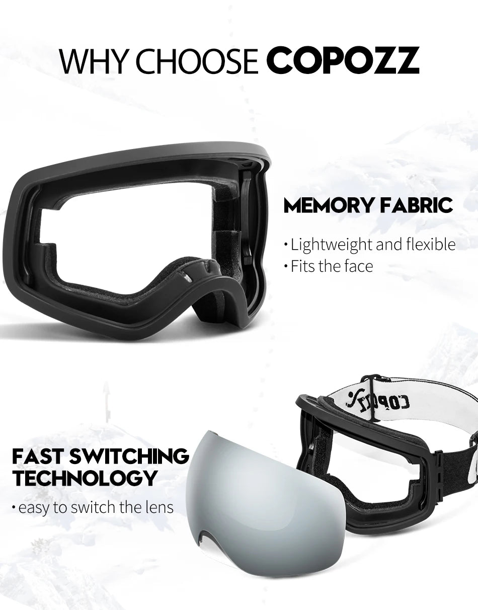 UV400 Ski Goggles – Anti-Fog Snowboard & Ski Eyewear