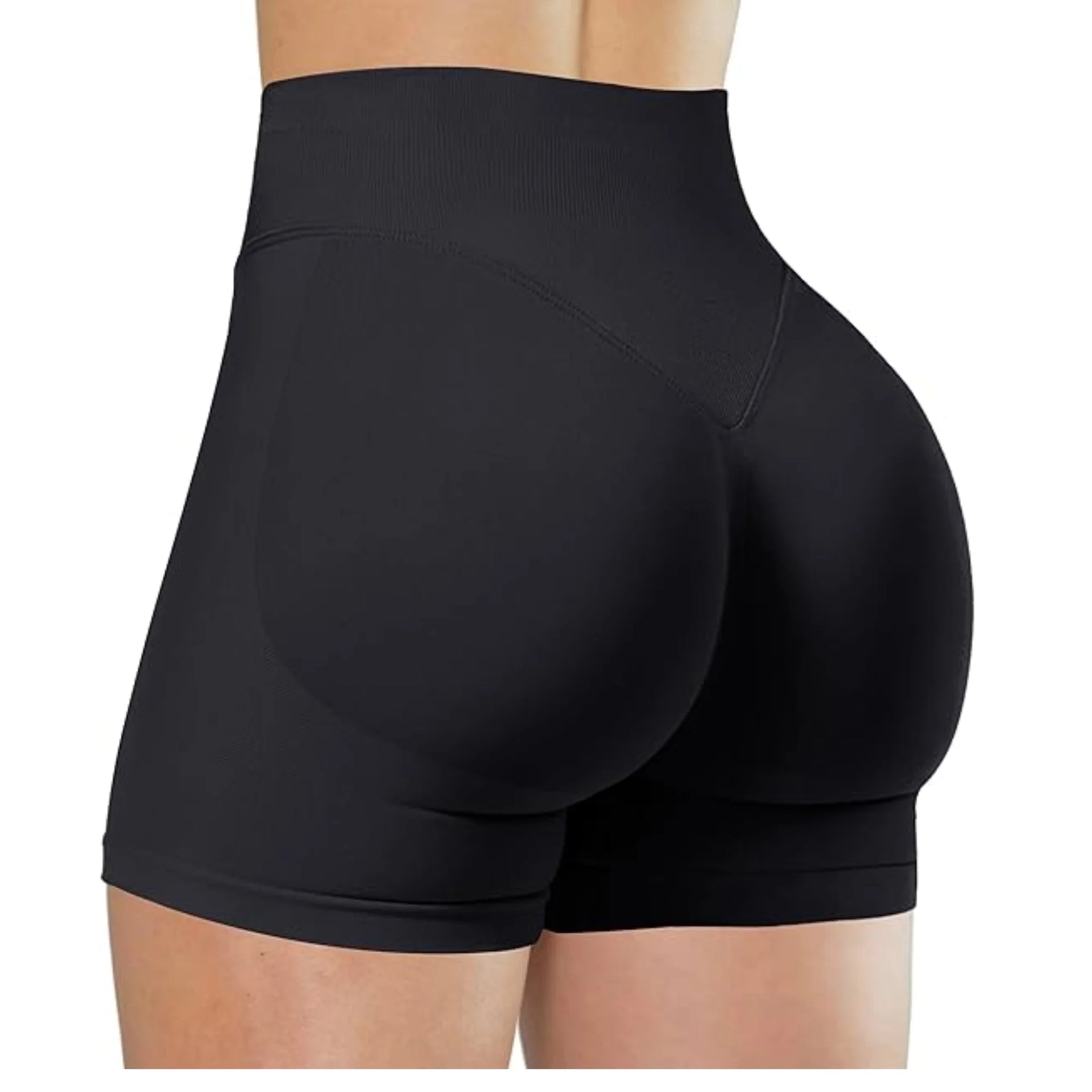 High-Waist Summer Yoga Shorts – Solid Color Fitness Leggings