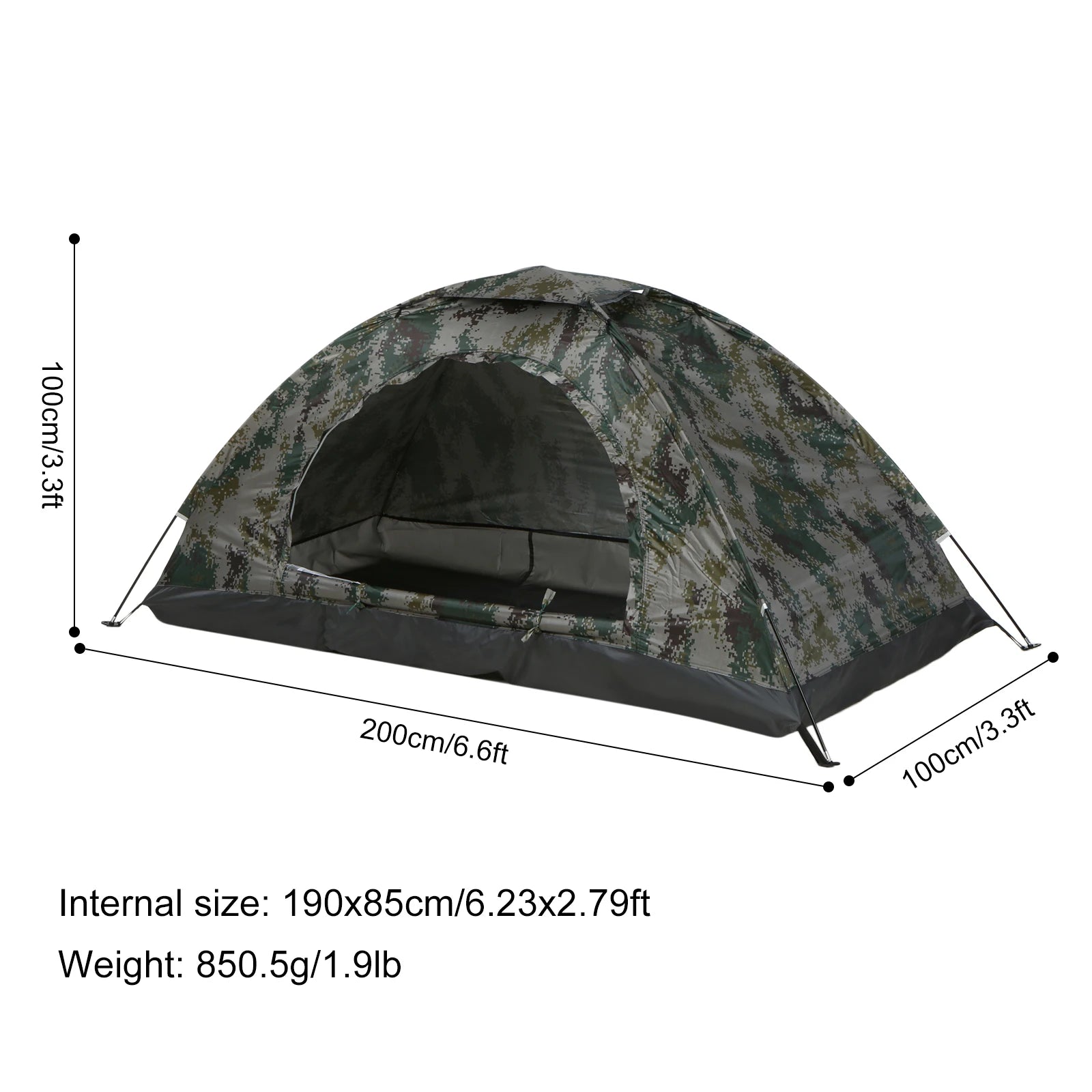 TOMSHOO 2-Person Summer Camping Tent – Lightweight Outdoor Trekking Shelter