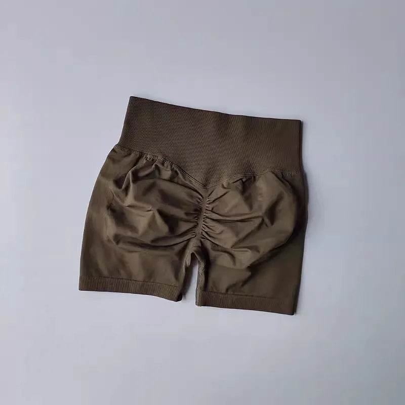 High-Waist Women’s Yoga & Fitness Shorts – Breathable Workout Shorts