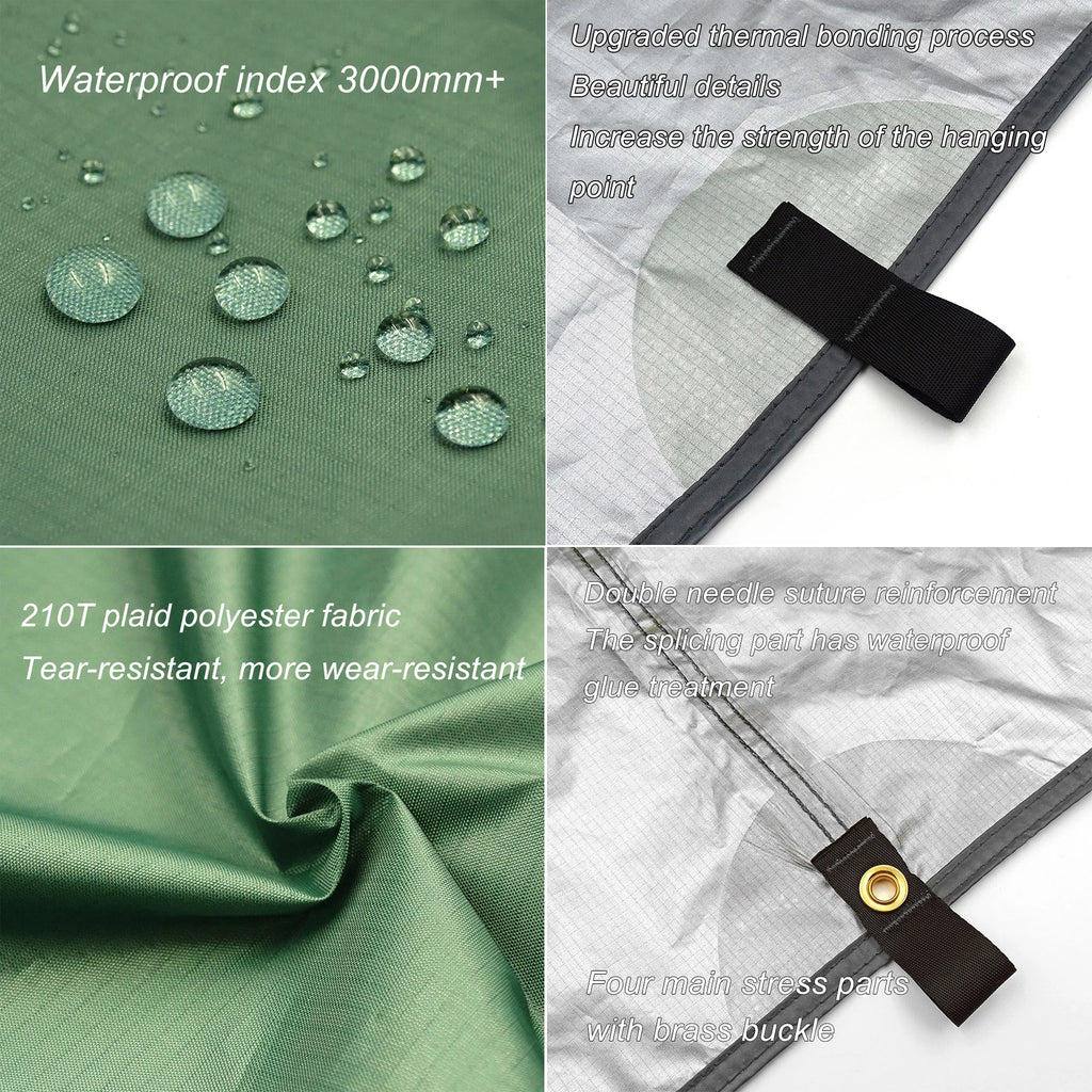 Waterproof Tent Tarp – Lightweight Outdoor Camping Sun Shelter