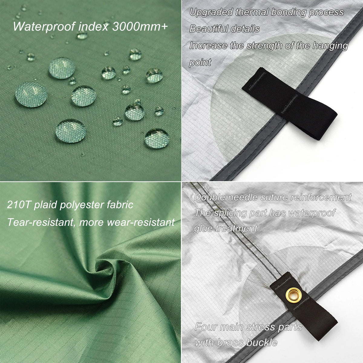 Waterproof Tent Tarp – Lightweight Outdoor Camping Sun Shelter