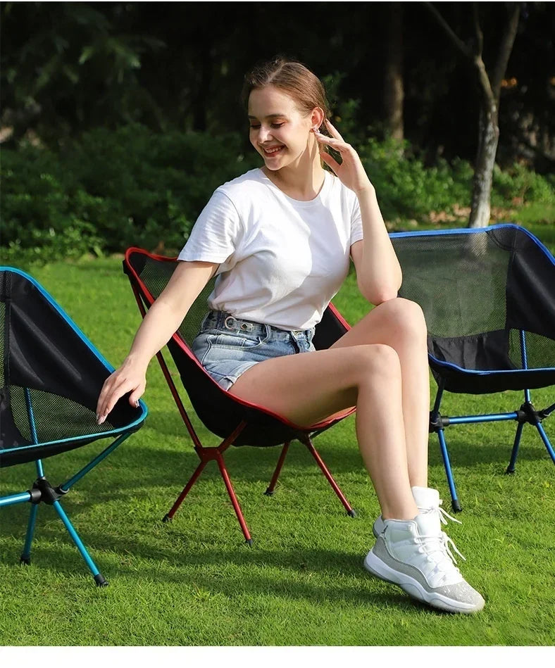 Ultra-Light Foldable Outdoor Chair – Aluminum Alloy Moon Chair