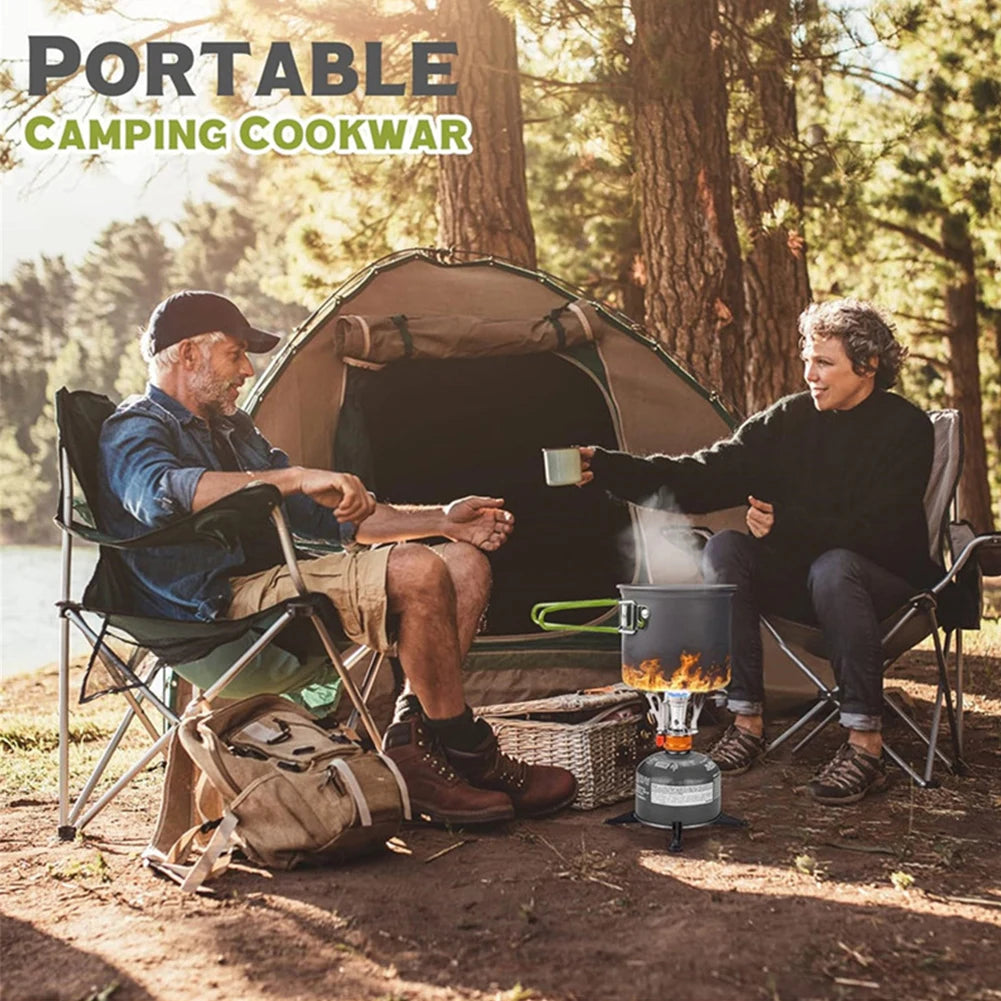 Camping Cookware Mess Kit – Portable Mini Stove & Tableware Set