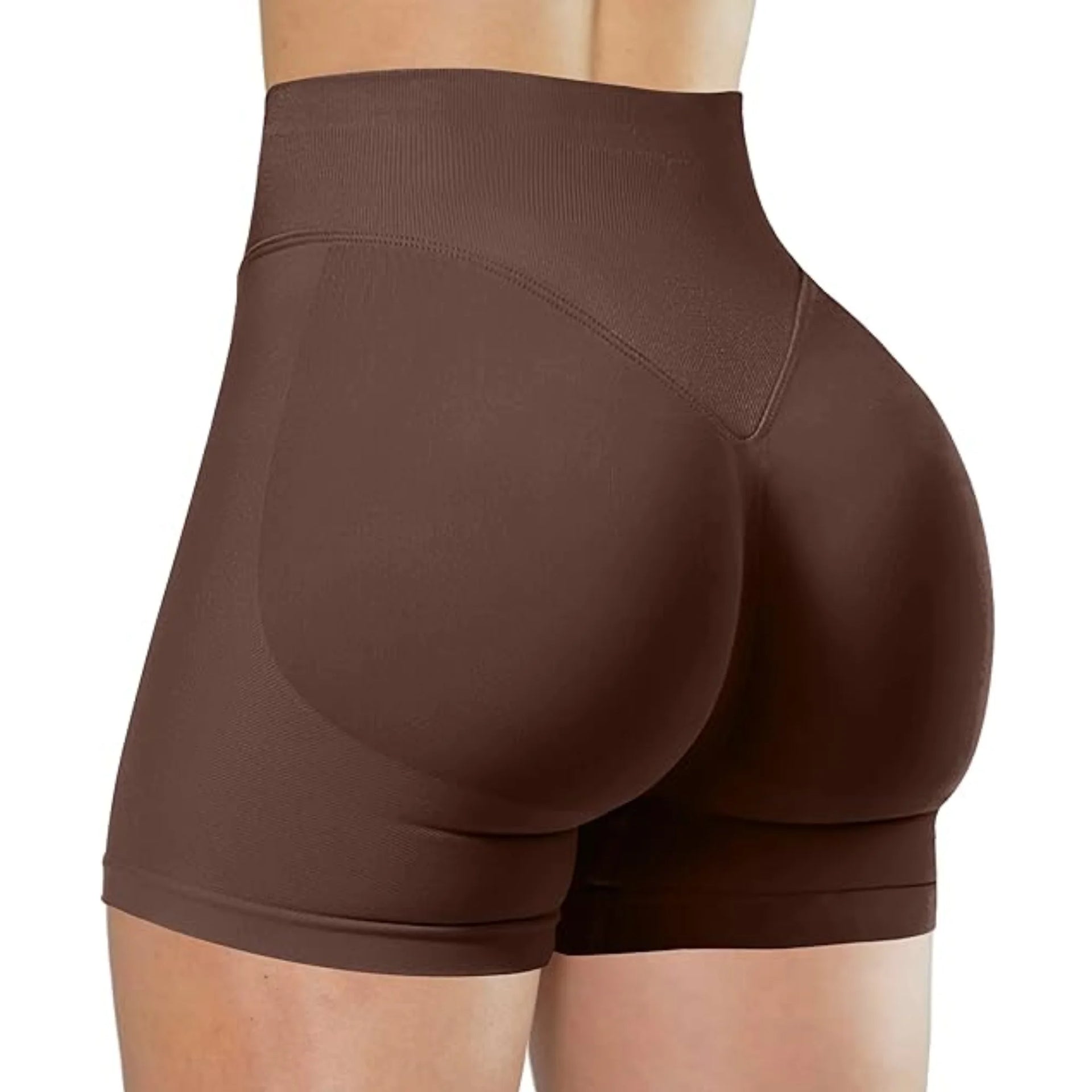 High-Waist Summer Yoga Shorts – Solid Color Fitness Leggings
