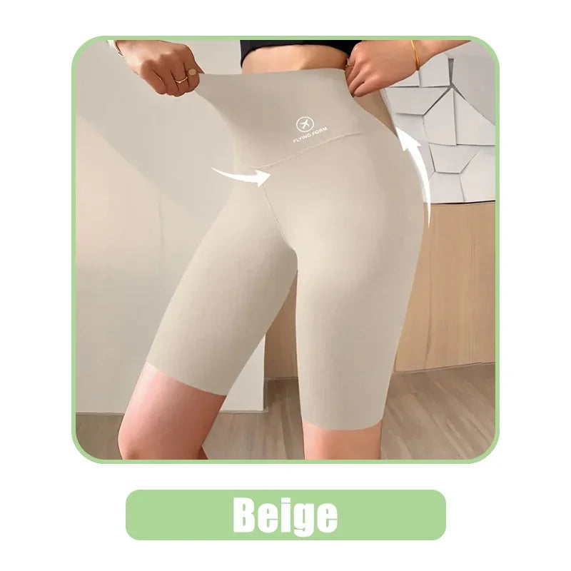 Women’s High-Waist Sports Shorts – Cycling, Jogging & Gym