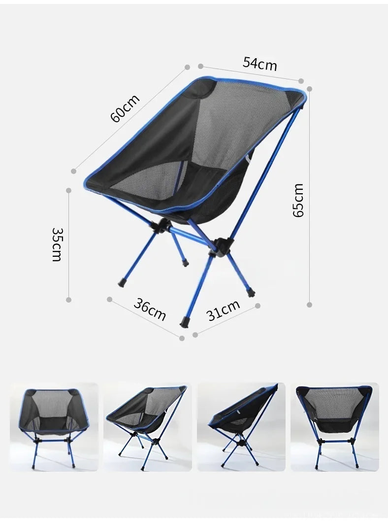 Ultra-Light Foldable Outdoor Chair – Aluminum Alloy Moon Chair