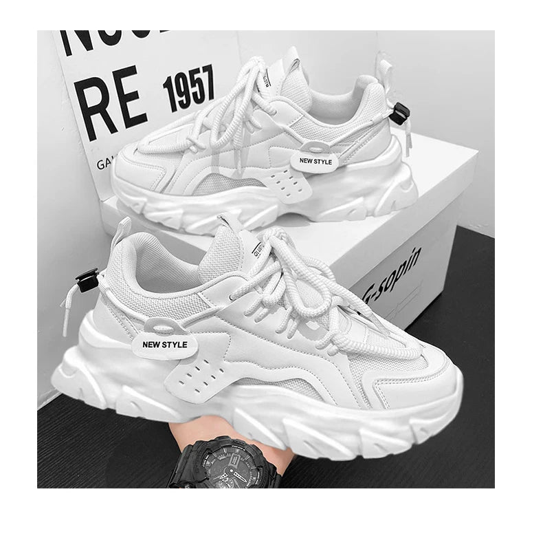 Men’s Breathable Thick-Soled Sneakers – Comfortable Casual & Running Shoes