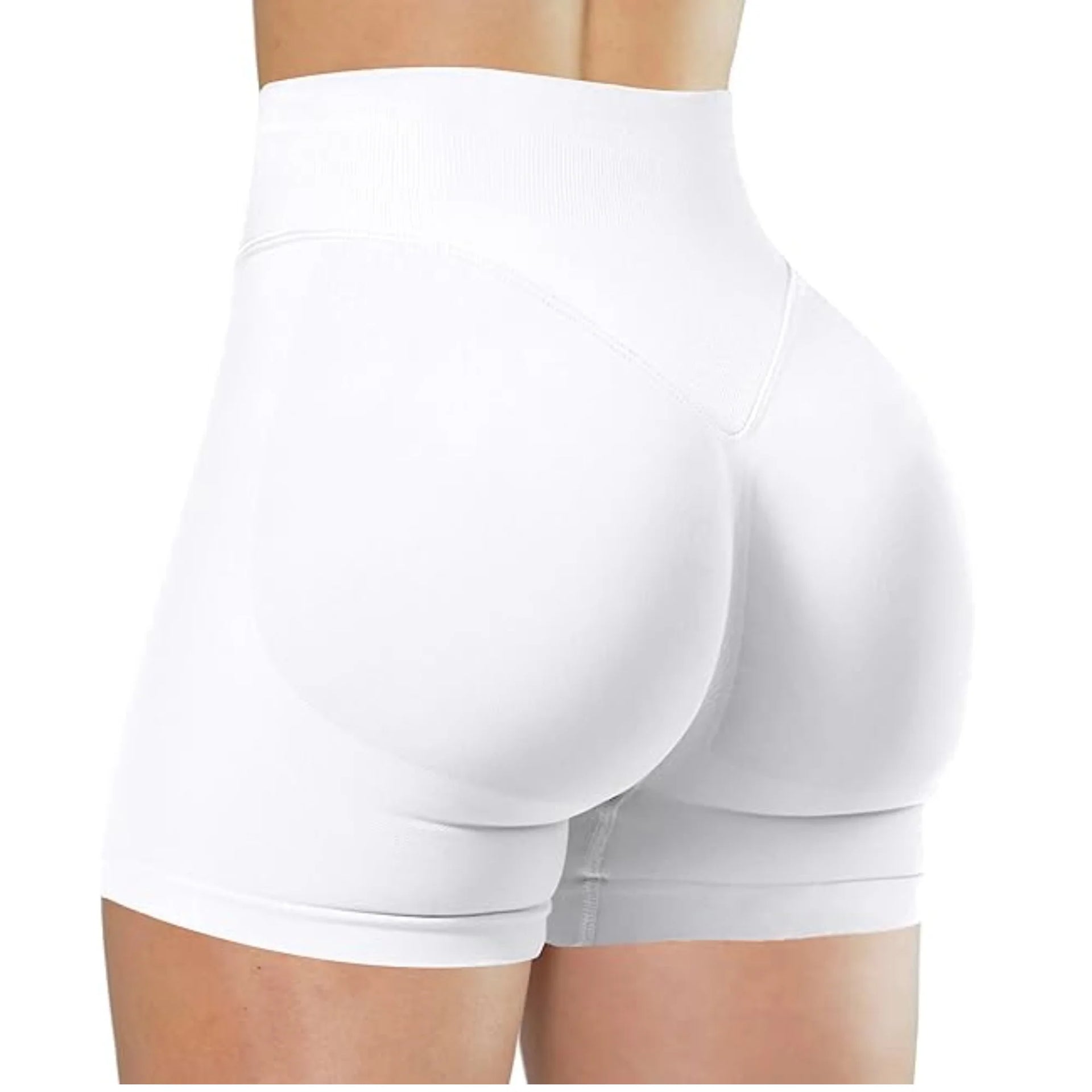 High-Waist Summer Yoga Shorts – Solid Color Fitness Leggings