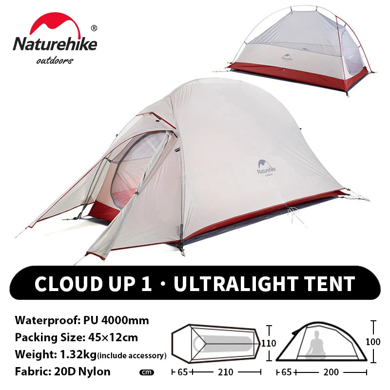 Naturehike 2-Person Waterproof Trekking Tent – Lightweight 3-Season Outdoor Shelter