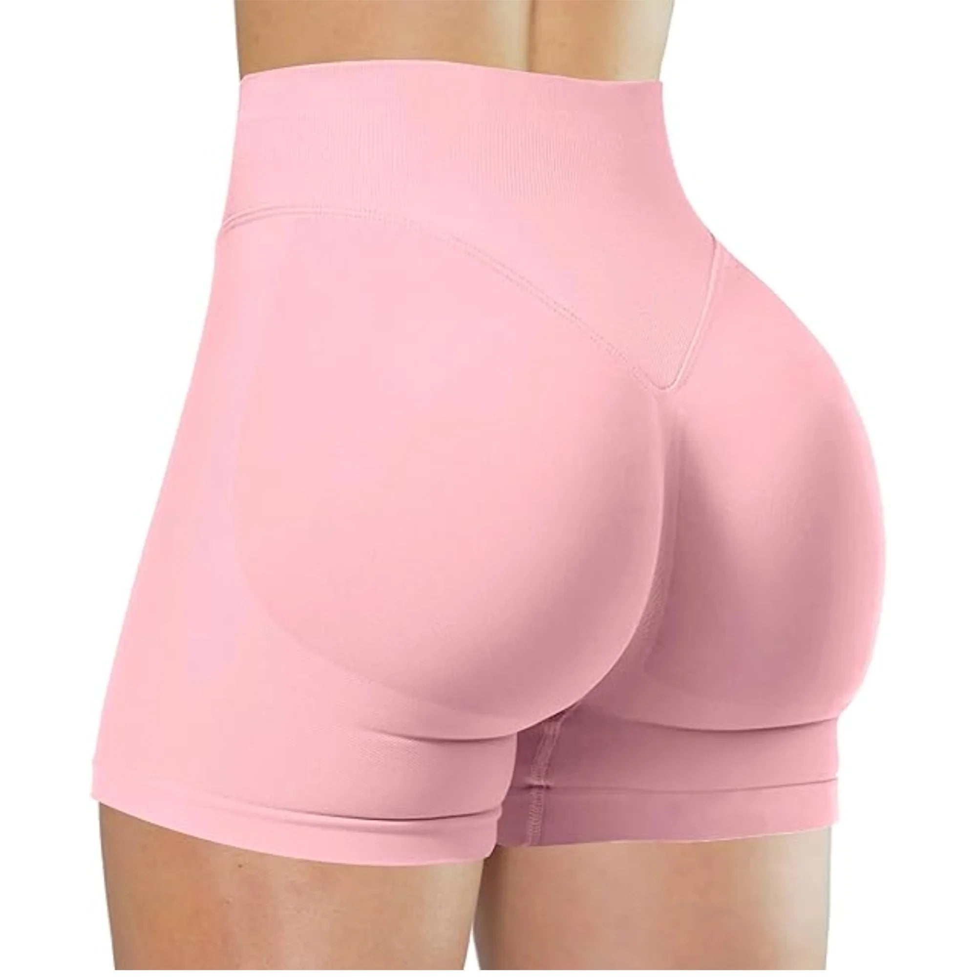 High-Waist Summer Yoga Shorts – Solid Color Fitness Leggings