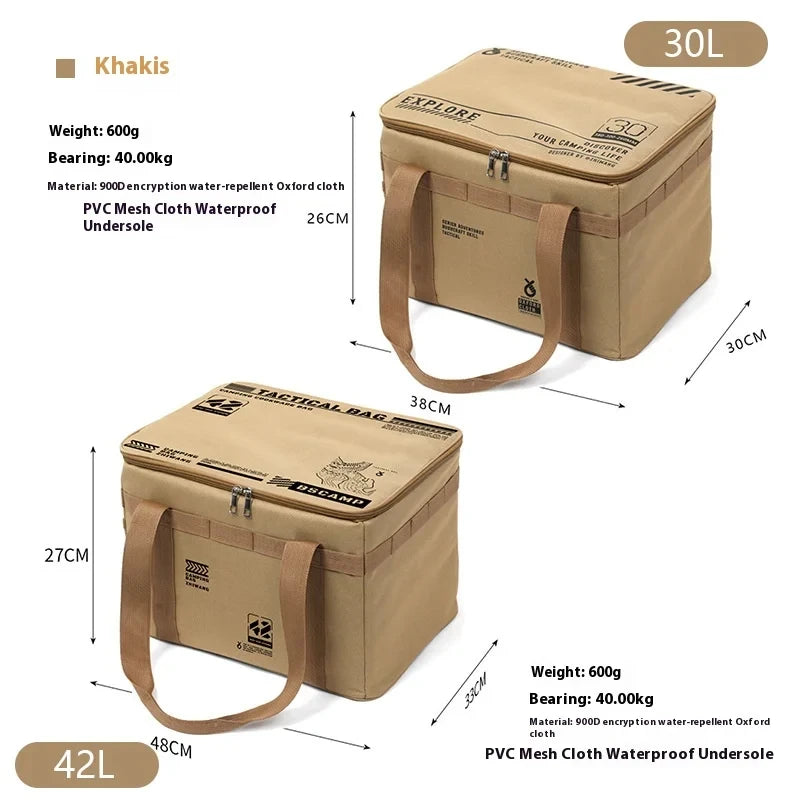 30–42L Tactical Camping Storage Bag – Insulated Waterproof Box