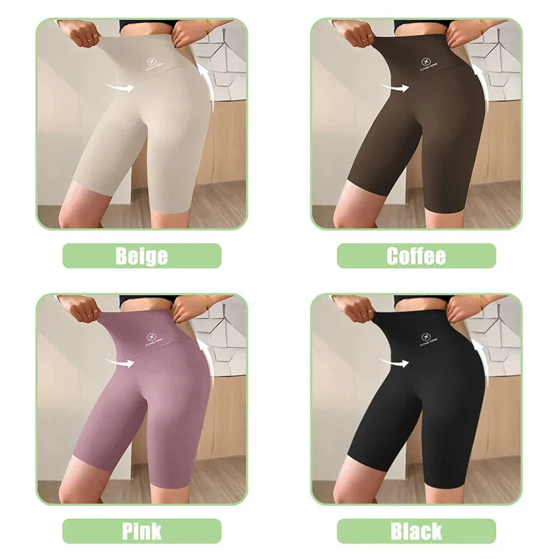 Women’s High-Waist Sports Shorts – Cycling, Jogging & Gym